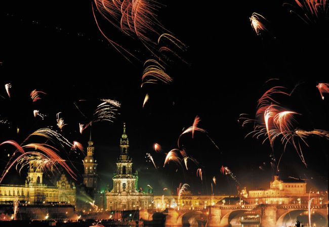 Silvester auf der Elbe